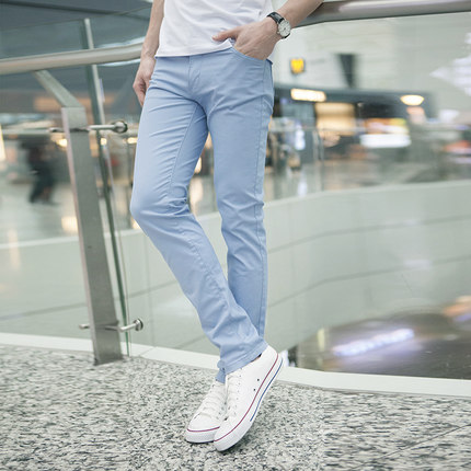 DOUSCON督森 春夏款男士休闲裤 直筒薄款长裤子修身男裤