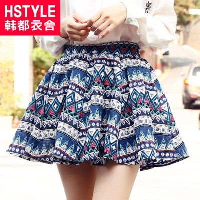 韩都衣舍 韩版新款碎花短裙