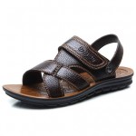 马球骑士 夏季男士休闲沙滩鞋罗马鞋皮凉鞋凉拖鞋镂空新款男鞋