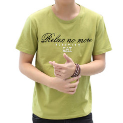 爱卡陀 夏装男装短袖T恤 纯棉圆领宽松半袖青年男体恤