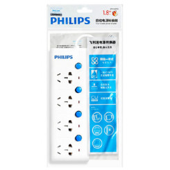 Philips飞利浦 分控排插 多用拖线板插排 插线板电源插座 独立开关1.8米