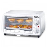 SKG KX1709家用多功能电烤箱 精确定时控温 上下加热烘烤 12L 白色