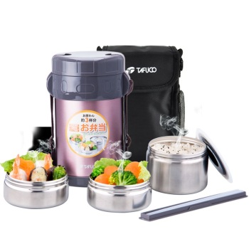 TAFUCO泰福高 T-0047 不锈钢真空保温饭盒提锅1.5L