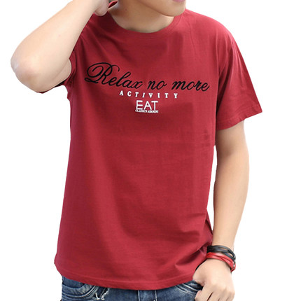 爱卡陀 夏装男装短袖T恤 纯棉圆领宽松半袖青年男体恤