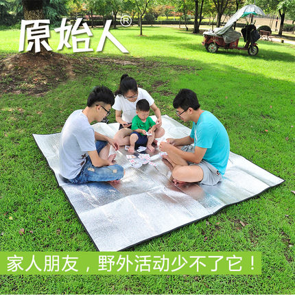 原始人 铝膜防潮垫 加厚加宽户外超大2米野餐垫