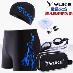 羽克 男士时尚游泳装备套装5件套(泳裤+泳帽+泳镜+耳塞鼻夹+游泳包)
