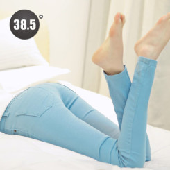 38.5度 2015春装新款韩版糖果色铅笔裤 纯色弹力牛仔裤小脚女裤子