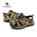 CAMEL骆驼 户外情侣款透气耐磨沙滩鞋 男女夏季护趾头层牛皮凉鞋