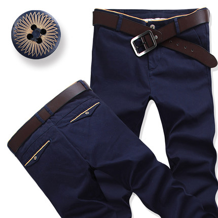 FSLISHI 夏季男士休闲薄款纯棉直筒长裤 3色可选