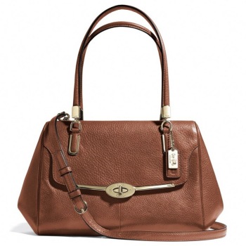 COACH蔻驰 女款麦迪逊系列棕色迷你斜挎手提包 25169 LICHT