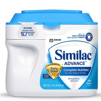 Similac美国雅培 Advance 婴儿配方奶粉 1段（0-12个月婴儿适用）658克