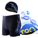 振亚 男士泳裤 泳帽 泳镜 平角大码游泳裤 游泳装备套装 多款可选