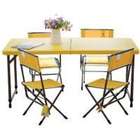 路华 4FT折叠桌(一桌四靠背小折叠凳)29*35*60cm