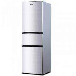 Homa奥马 BCD-203DBK 203升 一级能效 软冷冻 三门冰箱(浅密拉丝银)