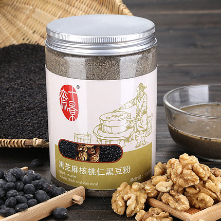 十景斋 黑芝麻核桃仁黑豆粉 五谷杂粮粉代餐粉 500g