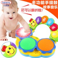 beiens贝恩施 宝宝手拍鼓婴儿玩具 大款故事音乐儿童拍拍鼓玩具 多款可选