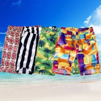 爱搭 2018夏季大码时尚运动休闲五分沙滩游泳短裤 速干大裤衩 多款可选