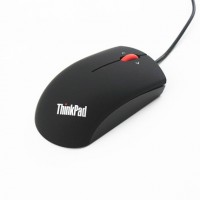 Lenovo联想 0B47153有线鼠标 蓝光ThinkPad笔记本IBM小黑大红点鼠标