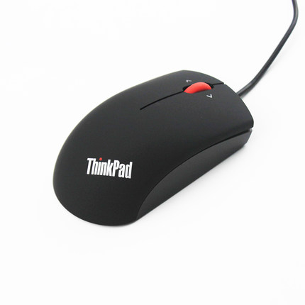 Lenovo联想 0B47153有线鼠标 蓝光ThinkPad笔记本IBM小黑大红点鼠标