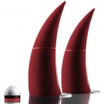 EDIFIER漫步者 魔号E30 新一代电视/客厅音响 酒红色 犀牛角造型音箱