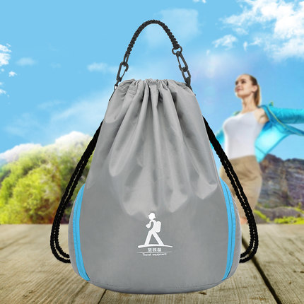 红运来 外出旅游男女士学生束口袋皮肤包抽绳双肩包 4色可选