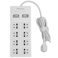 双开关+过载保护: Huntkey航嘉 8位1.8米新国标防过载排插SSH801