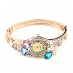 兰廷饰佳 时尚水晶钻石蝴蝶合金手镯首饰表 多色可选