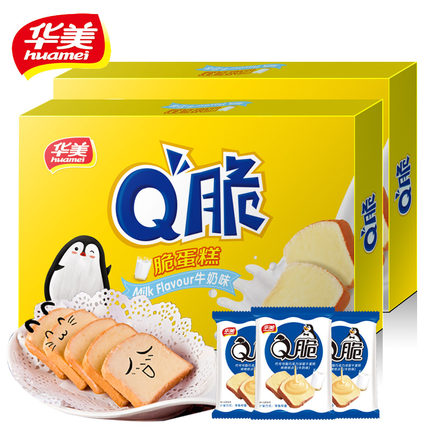 彤乐 零食特产Q脆蛋糕面包干180g*2盒