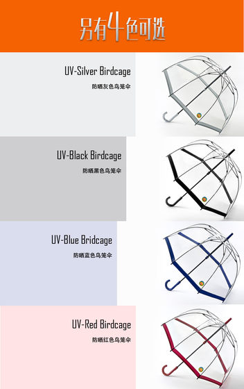 英国Fulton富尔顿 女王同款新款防晒遮阳伞 晴雨伞鸟笼伞