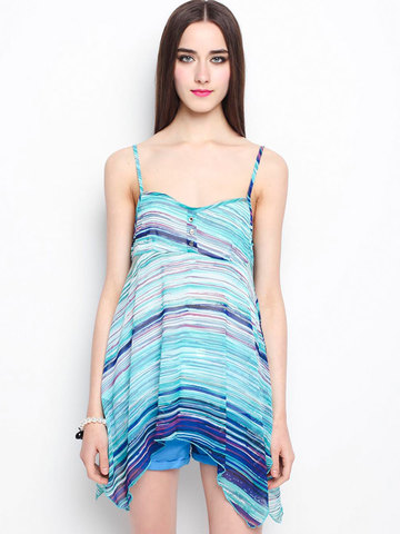 Romansong浪漫宣言 清爽不规则下摆吊带背心