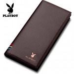 PLAYBOY花花公子 男士钱包长款真皮 青年拉链欧美日韩多卡位头层牛皮钱夹 多款可选