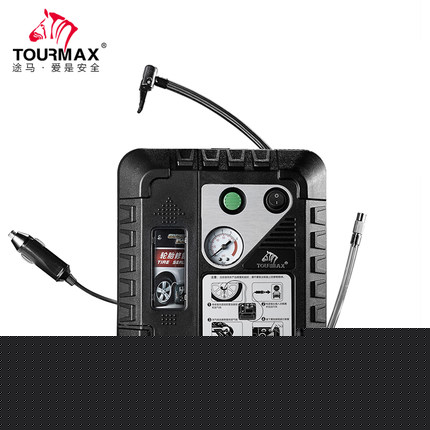 TOURMAX途马 D23B 车载充气泵 双缸12v汽车便携式电动打气泵 自动充气补胎一体机