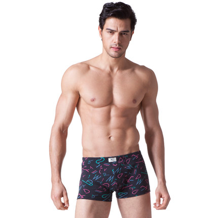 Septwolves七匹狼 男士纯棉内裤平角裤夏季全棉吸汗透气四角裤头 3条礼盒装