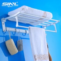 心力 浴室折叠活动型太空铝毛巾置物架 卫浴五金挂件 多款可选