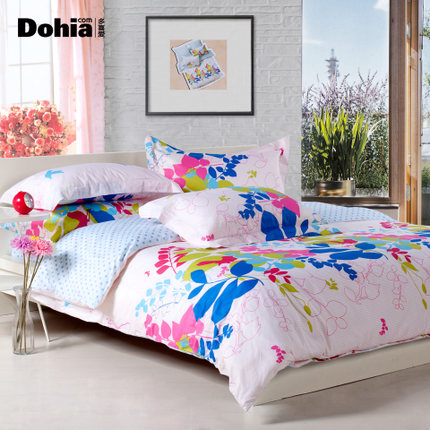 多喜爱 床纯棉家纺田园四件套1.5/1.8m床 多款可选