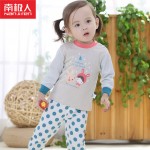 南极人 纯棉男女童装秋装内衣睡衣套装婴儿衣服66~120cm 多款可选