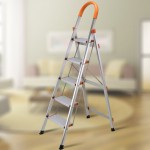 创步 家用梯子铝合金加厚折叠梯人字梯伸缩梯扶梯3四步五步梯阁楼梯 多款可选
