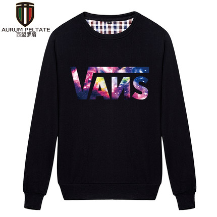 AurumPeltate 西盟罗盾 2015秋季圆领卫衣男女套头日系情侣装长袖印花学生青少年学院风衫