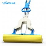 益伟 可伸缩拖把胶棉对折挤水地拖免手洗吸水海绵拖把头拖布