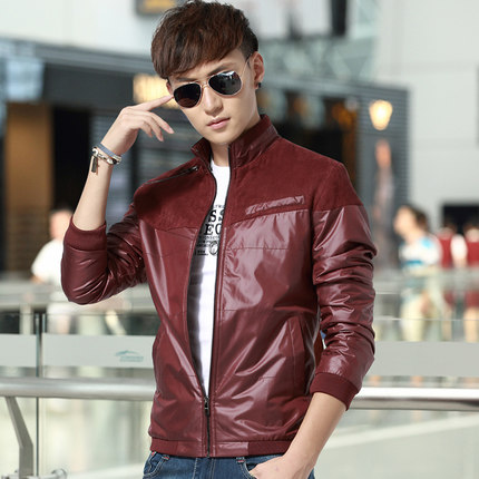 铭狼堡 2015秋装新款男士休闲外套薄款修身韩版青年夹克衫男装