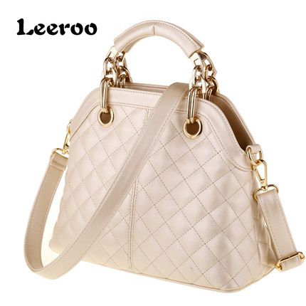 LEEROO丽柔 2015PU女包单肩包包新款时尚潮流小包菱格纹欧手提斜挎包