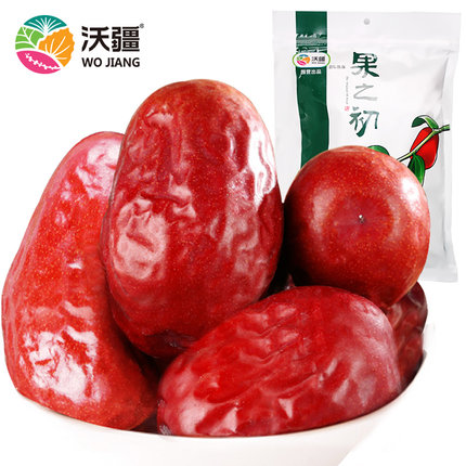 沃疆 果之初红枣新疆特产和田大枣干果零食玉枣二等红枣500g*1袋 