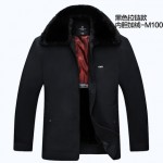 俞兆林 中老年男装棉衣加厚大毛领加绒男士冬装外套爸爸棉袄棉服