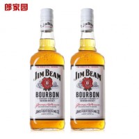 天猫双11预售:Jim Beam占边波本 威士忌酒洋酒双支组合装750ml*2