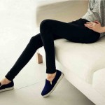 韩巢 秋季薄款大码女士高腰小脚裤打底裤紧身弹力九分裤外穿长裤子 11色可选