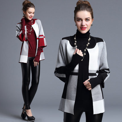 PQ&CM 2015秋季新款纯棉长袖丝光棉女士针织打底开衫 无扣中长款宽松外套 2色可选