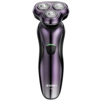 SID超人 SA7152 电动剃须刀 三头浮动刀头冲洗USB充电 (亮紫色)
