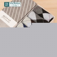 伊丝澜莎 男女袜子中筒袜春夏秋季防臭棉袜商务休闲船袜5双装 多款可选