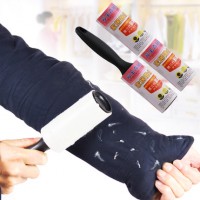 Shall希尔 便携式滚筒粘毛器3卷装 吸尘可撕式粘尘纸 衣物除毛刷 去球器