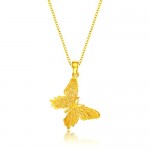 周大生 黄金 蝴蝶足金吊坠 1.56克